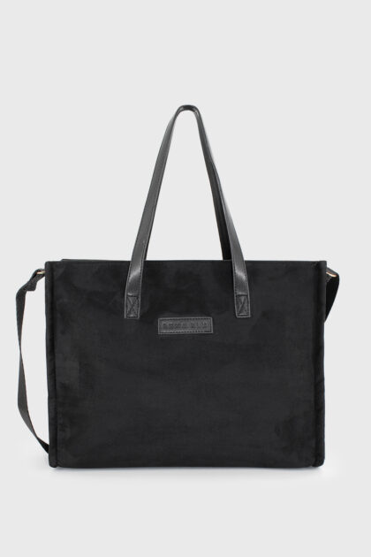 Süet Çapraz Askılı Omuz Çantası Siyah LB10008154